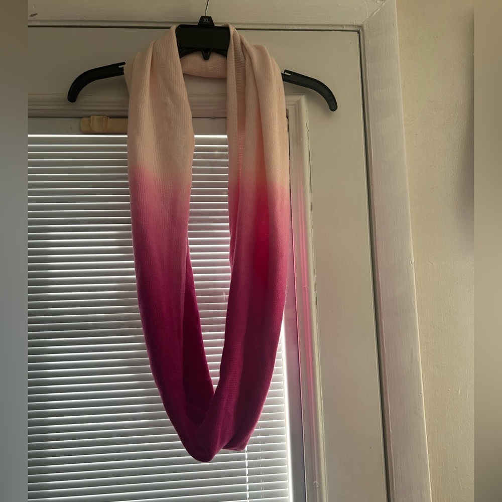 Pink ombré infinity scarf